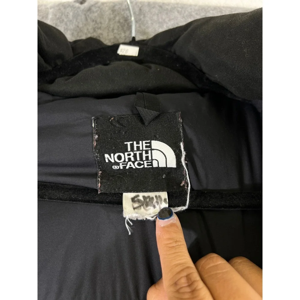 VINTAGE The North Face Nuptse 700 Puffer Jacket Mens Small Black Down Gorpcore